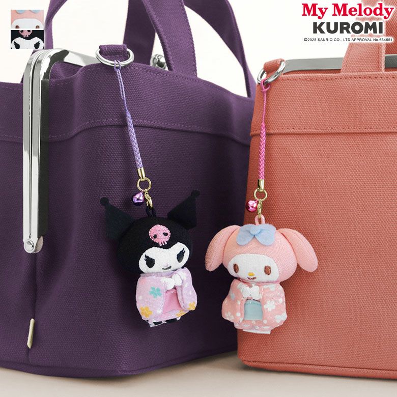 在庫商品】きもの根付けストラップ【マイメロディ＆クロミ