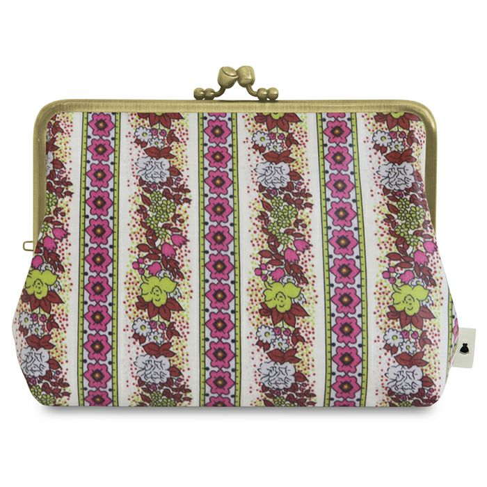 Arigato~さま。チチカカ曼荼羅&アミナ カティ&Rags Unite 花柄 在庫商品】がま口KAKU型ポーチ【彩りアソート（花柄PVC）】[M便 1/2