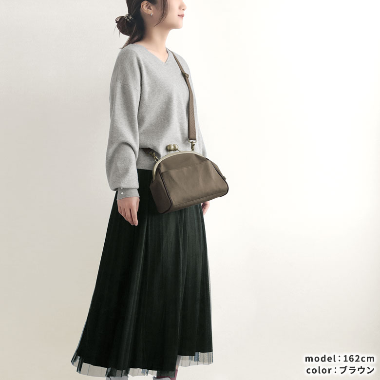 AYANOKOJI あやの小路 大玉がま口ポシェット【Sueddy】WEB限定 カラーバリエーション見せ
