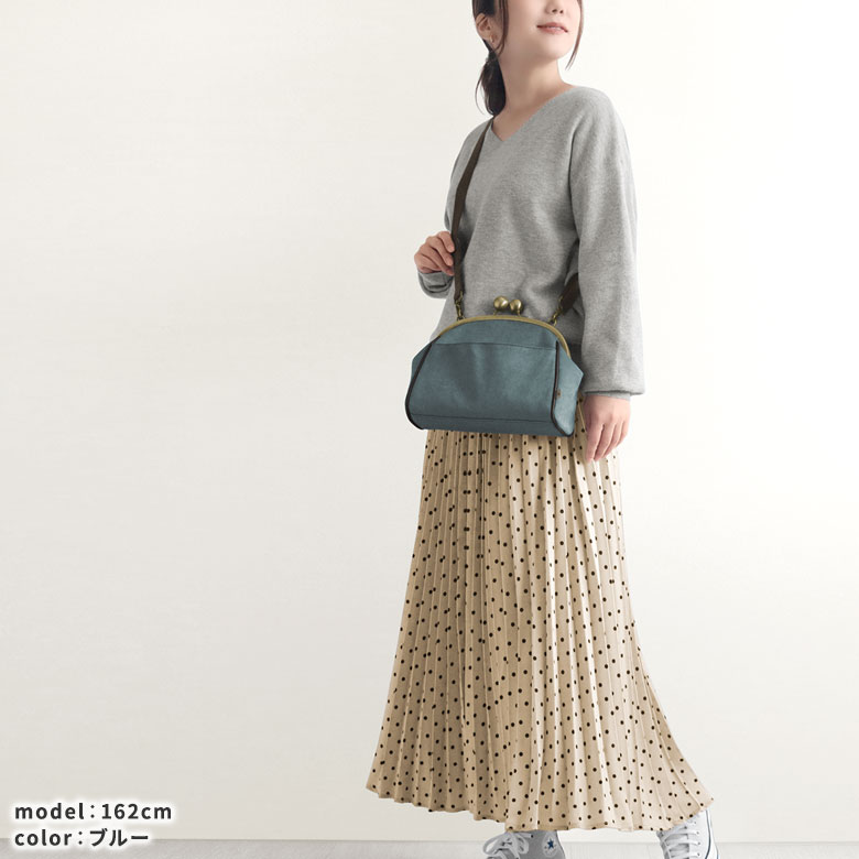 AYANOKOJI あやの小路 大玉がま口ポシェット【Sueddy】WEB限定 カラーバリエーション見せ