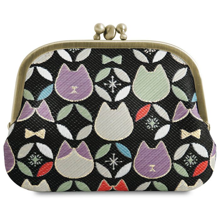 在庫商品】三枚口財布【ねこ七宝ジャガード】 [M便 1/3] | AYANOKOJI